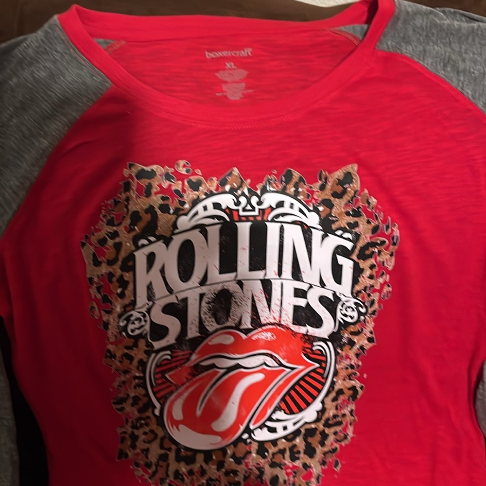 Woman size XL long sleeve comfy shirt Rolling Stones - Picture 2 of 3
